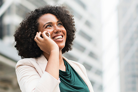 woman on phone